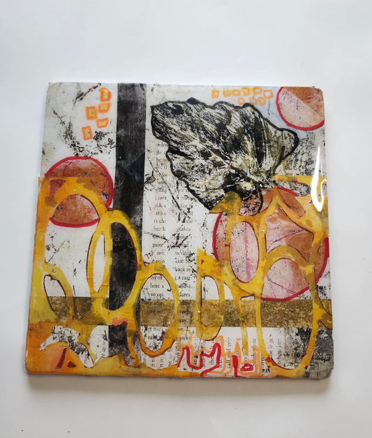 Collage on board